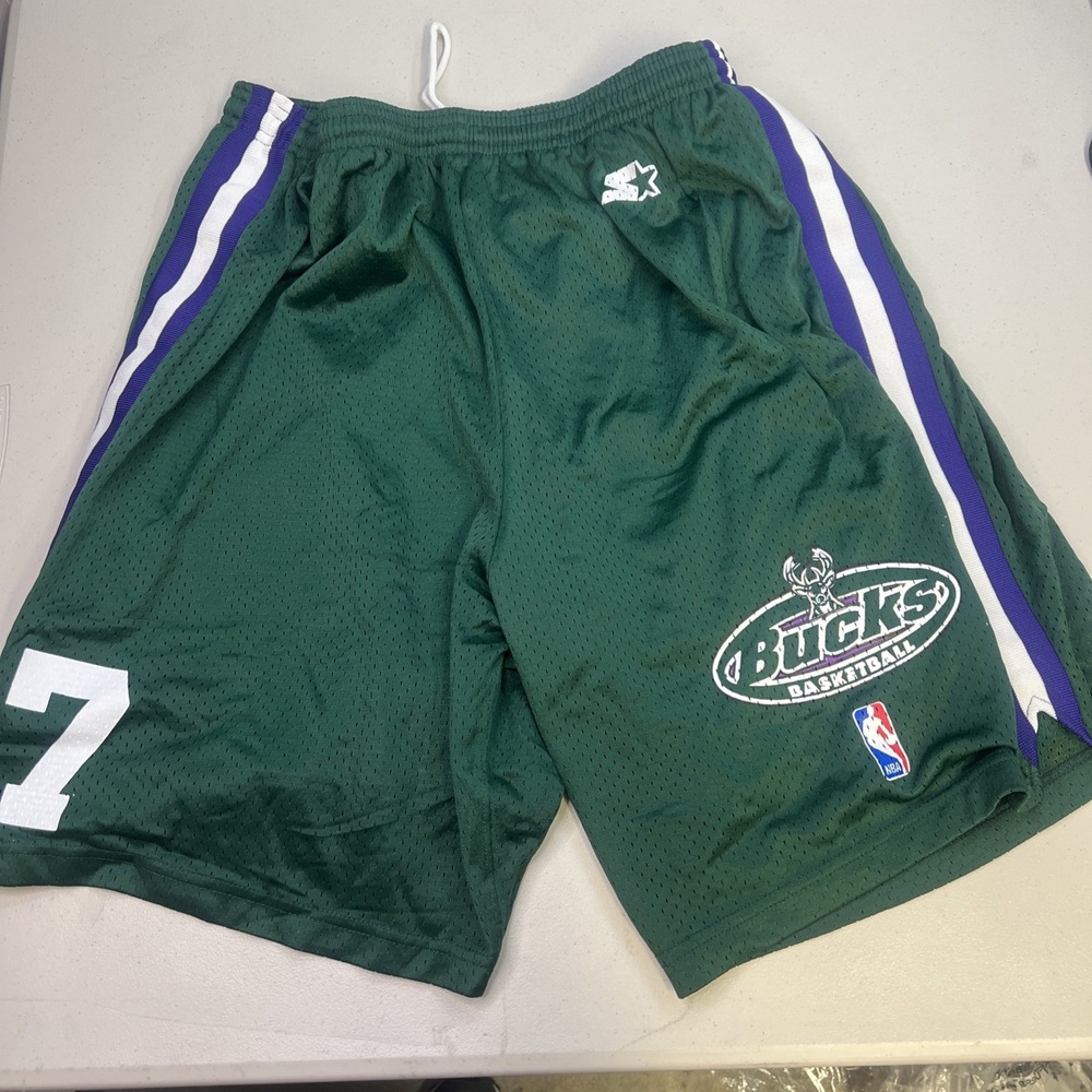 Milwaukee Bucks 90s Team Issued Authentic‎ Starter Shorts USA Made Mens Large